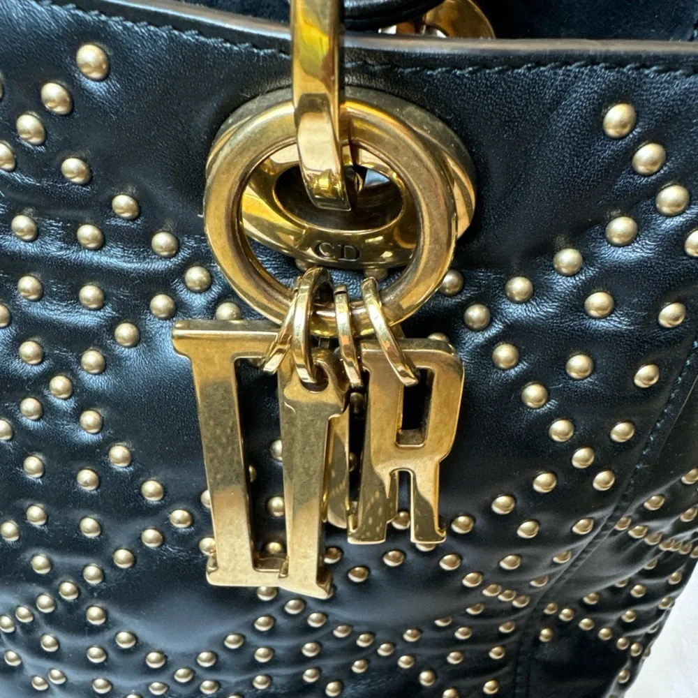 Lady Dior Black with Gold Studs Cannage Bag. Like new. Only used a few times. - Picture 11 of 14